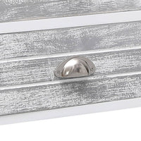 Thumbnail for TV-Schrank Weiß und Grau 108x30x40 cm Massivholz Paulownia