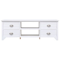 Thumbnail for TV-Schrank Weiß 108x30x40 cm Massivholz Paulownia