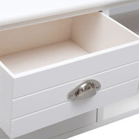 Thumbnail for TV-Schrank Weiß 108x30x40 cm Massivholz Paulownia