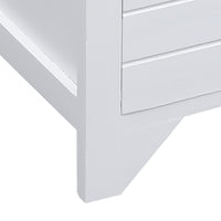 Thumbnail for TV-Schrank Weiß 108x30x40 cm Massivholz Paulownia