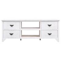 Thumbnail for TV-Schrank Antik-Weiß 108x30x40 cm Massivholz Paulownia