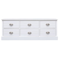 Thumbnail for TV-Schrank Weiß 108x30x40 cm Massivholz Paulownia