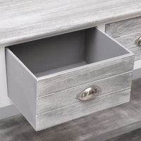 Thumbnail for Sideboard Antik-Grau 108x30x76 cm Massivholz Paulownia