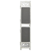 Thumbnail for 338555 vidaXL 4-Panel Room Divider Grey 140x165 cm Fabric