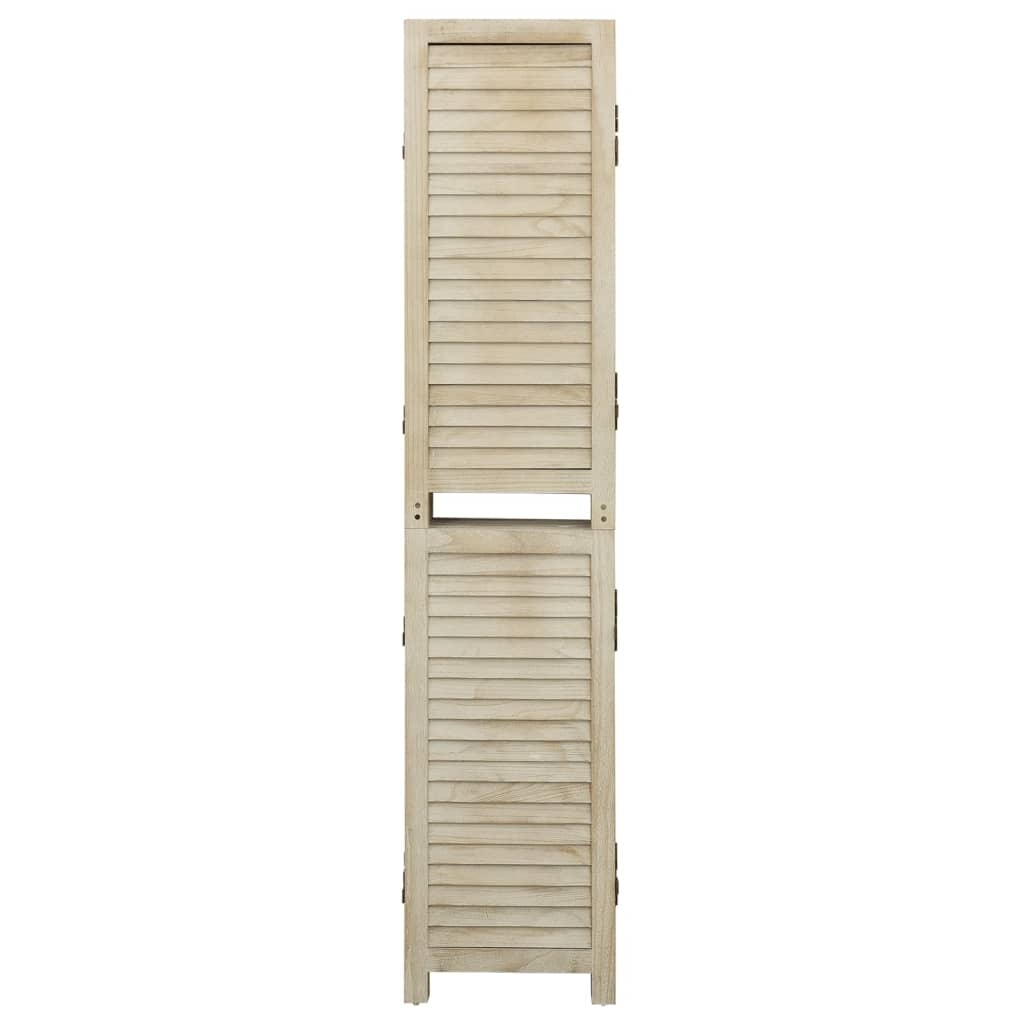 4-tlg. Paravent 140x165 cm Massivholz Paulownia