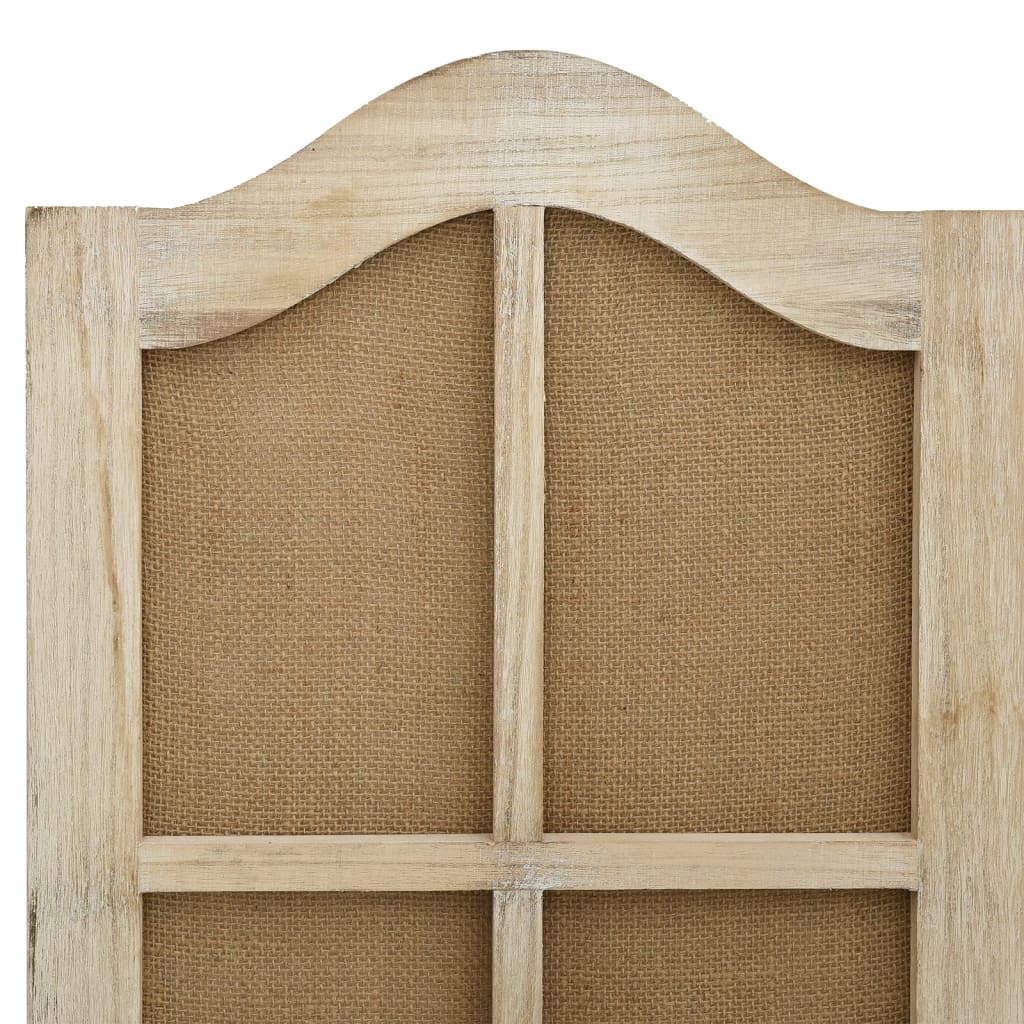 4-tlg. Paravent Braun 140x165 cm Stoff