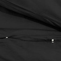 Thumbnail for Bettwäsche-Set Schwarz 155x220 cm Leichte Mikrofaser