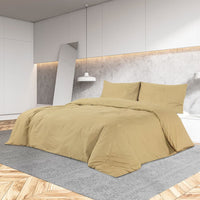 Thumbnail for Bettwäsche-Set Taupe 140x200 cm Leichte Mikrofaser