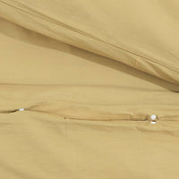Thumbnail for Bettwäsche-Set Taupe 225x220 cm Leichte Mikrofaser