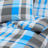 Thumbnail for Bettwäsche-Set Blau und Grau 140x200 cm Baumwolle