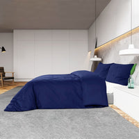 Thumbnail for Bettwäsche-Set Marineblau 200x200 cm Baumwolle