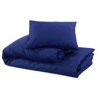 Thumbnail for Bettwäsche-Set Marineblau 200x200 cm Baumwolle