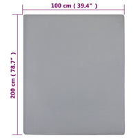 Thumbnail for Spannbettlaken Jersey Grau 100x200 cm Baumwolle