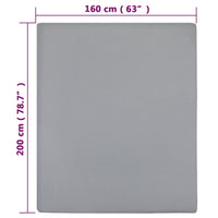 Thumbnail for Spannbettlaken 2 Stk. Jersey Grau 160x200 cm Baumwolle