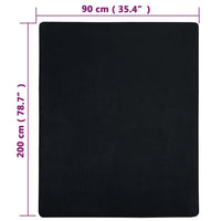 Thumbnail for Spannbettlaken Jersey Schwarz 90x200 cm Baumwolle