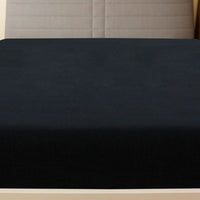 Thumbnail for Spannbettlaken 2 Stk. Jersey Schwarz 90x200 cm Baumwolle