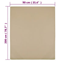 Thumbnail for Spannbettlaken Jersey Taupe 90x200 cm Baumwolle