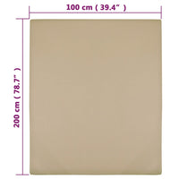 Thumbnail for Spannbettlaken 2 Stk. Jersey Taupe 100x200 cm Baumwolle