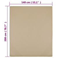 Thumbnail for Spannbettlaken Jersey Taupe 140x200 cm Baumwolle