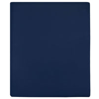 Thumbnail for Spannbettlaken Jersey Marineblau 90x200 cm Baumwolle