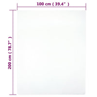 Thumbnail for Spannbettlaken Jersey Weiß 100x200 cm Baumwolle