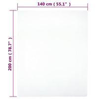 Thumbnail for Spannbettlaken Jersey Weiß 140x200 cm Baumwolle