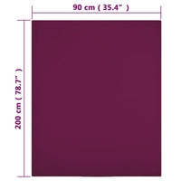 Thumbnail for Spannbettlaken 2 Stk. Jersey Bordeauxrot 90x200 cm Baumwolle