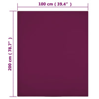 Thumbnail for Spannbettlaken 2 Stk. Jersey Bordeauxrot 100x200 cm Baumwolle