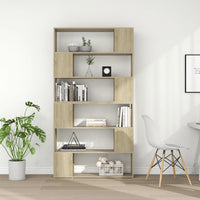 Thumbnail for Bücherregal Raumteiler Sonoma-Eiche 100x24x188 cm