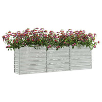 Thumbnail for Garten-Hochbeet 240x40x77 cm Verzinkter Stahl Silbern