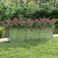 Thumbnail for Garten-Hochbeet 240x40x77 cm Verzinkter Stahl Silbern