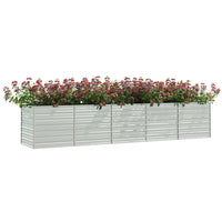 Thumbnail for Garten-Hochbeet 400x80x77 cm Verzinkter Stahl Silber