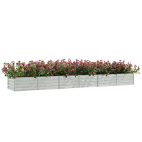 Thumbnail for Garten-Hochbeet 480x80x45 cm Verzinkter Stahl Silber