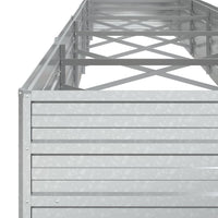 Thumbnail for Garten-Hochbeet 480x80x45 cm Verzinkter Stahl Silber