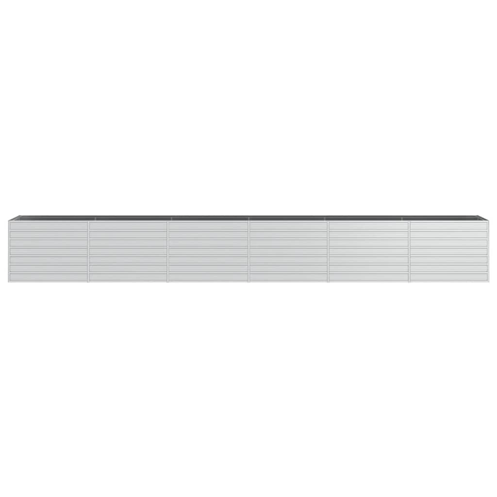 Garten-Hochbeet 600x80x77 cm Verzinkter Stahl Silber