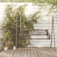 Thumbnail for Hollywoodschaukel 125 cm Stahl und Kunststoff Schwarz