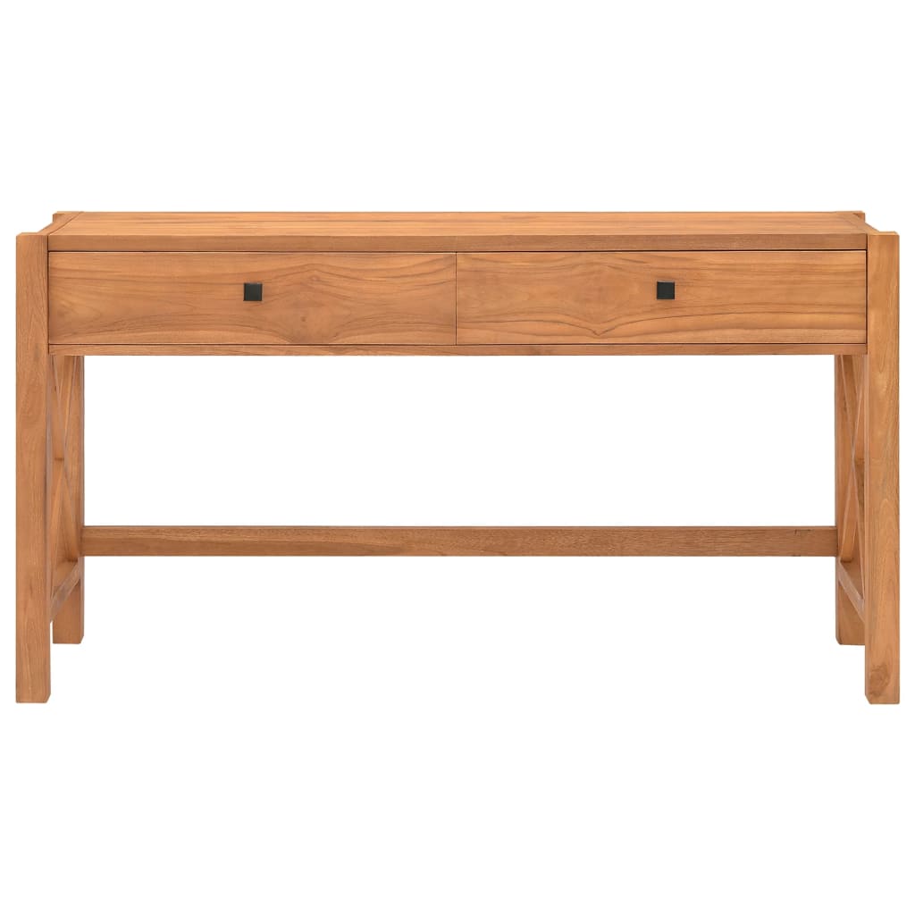 Schreibtisch mit Schubladen 120x40x75 cm Massivholz Teak