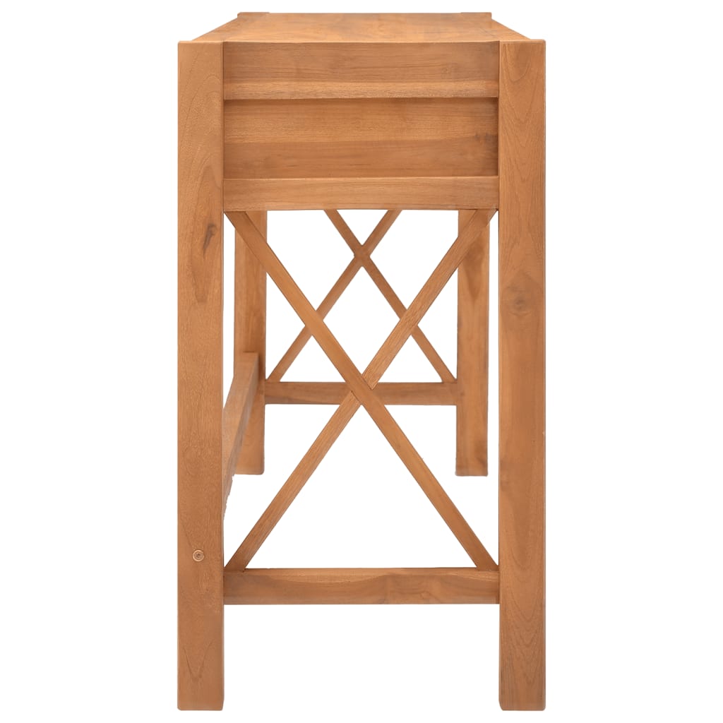 Schreibtisch mit Schubladen 120x40x75 cm Massivholz Teak