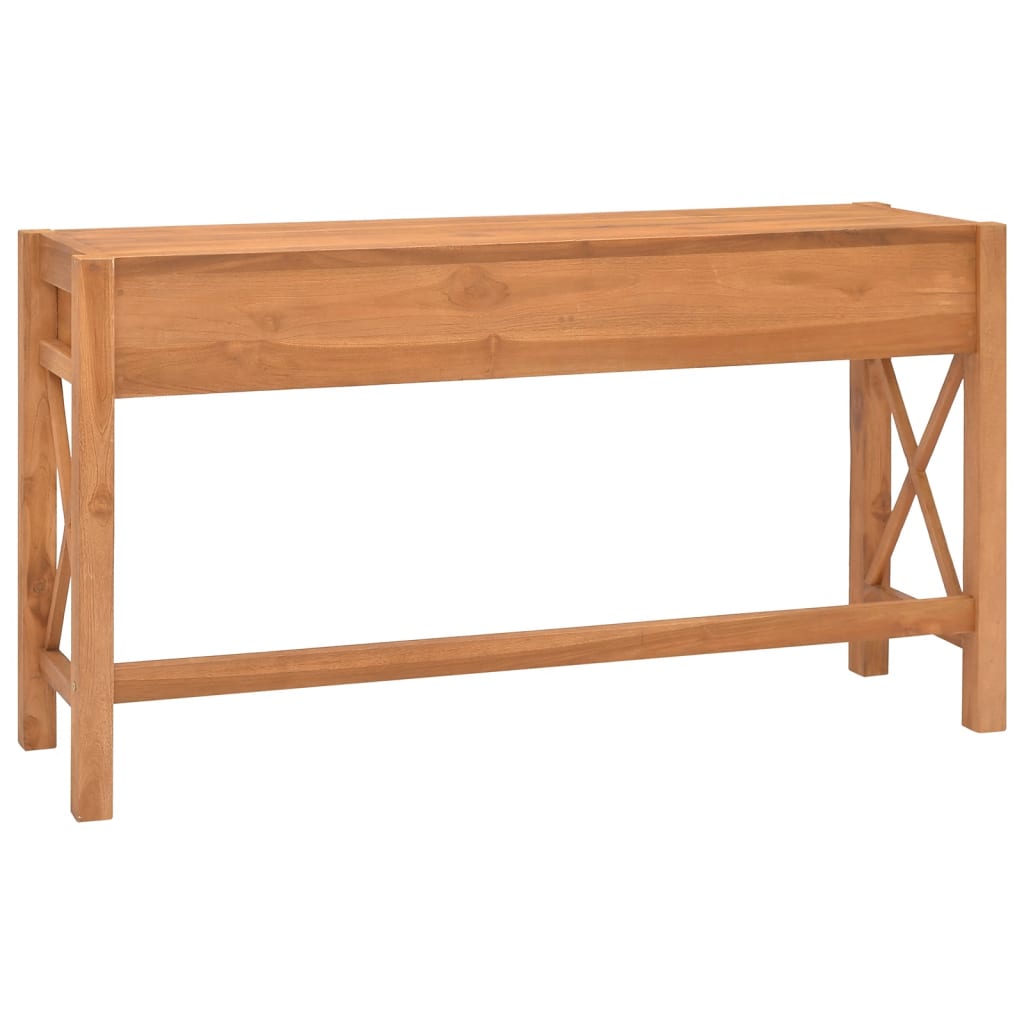 Schreibtisch mit Schubladen 120x40x75 cm Massivholz Teak