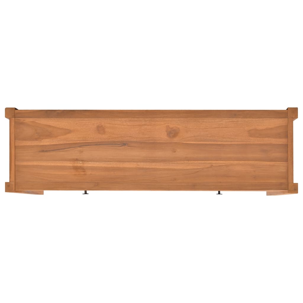 Schreibtisch mit Schubladen 120x40x75 cm Massivholz Teak