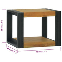 Thumbnail for Badregal 45x45x35 cm Massivholz Teak