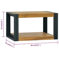 Thumbnail for Wand-Badregal 60x45x35 cm Massivholz Teak