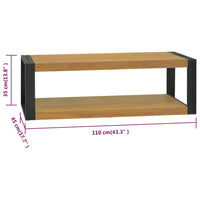 Thumbnail for Wand-Badregal 110x45x35 cm Massivholz Teak