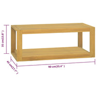 Thumbnail for Wand-Badregal 90x45x35 cm Massivholz Teak