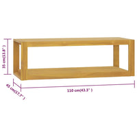 Thumbnail for Wand-Badregal 110x45x35 cm Massivholz Teak