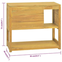 Thumbnail for Badschrank 85x40x75 cm Massivholz Teak