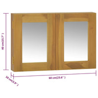 Thumbnail for Spiegelschrank 60x10x40 cm Massivholz Teak