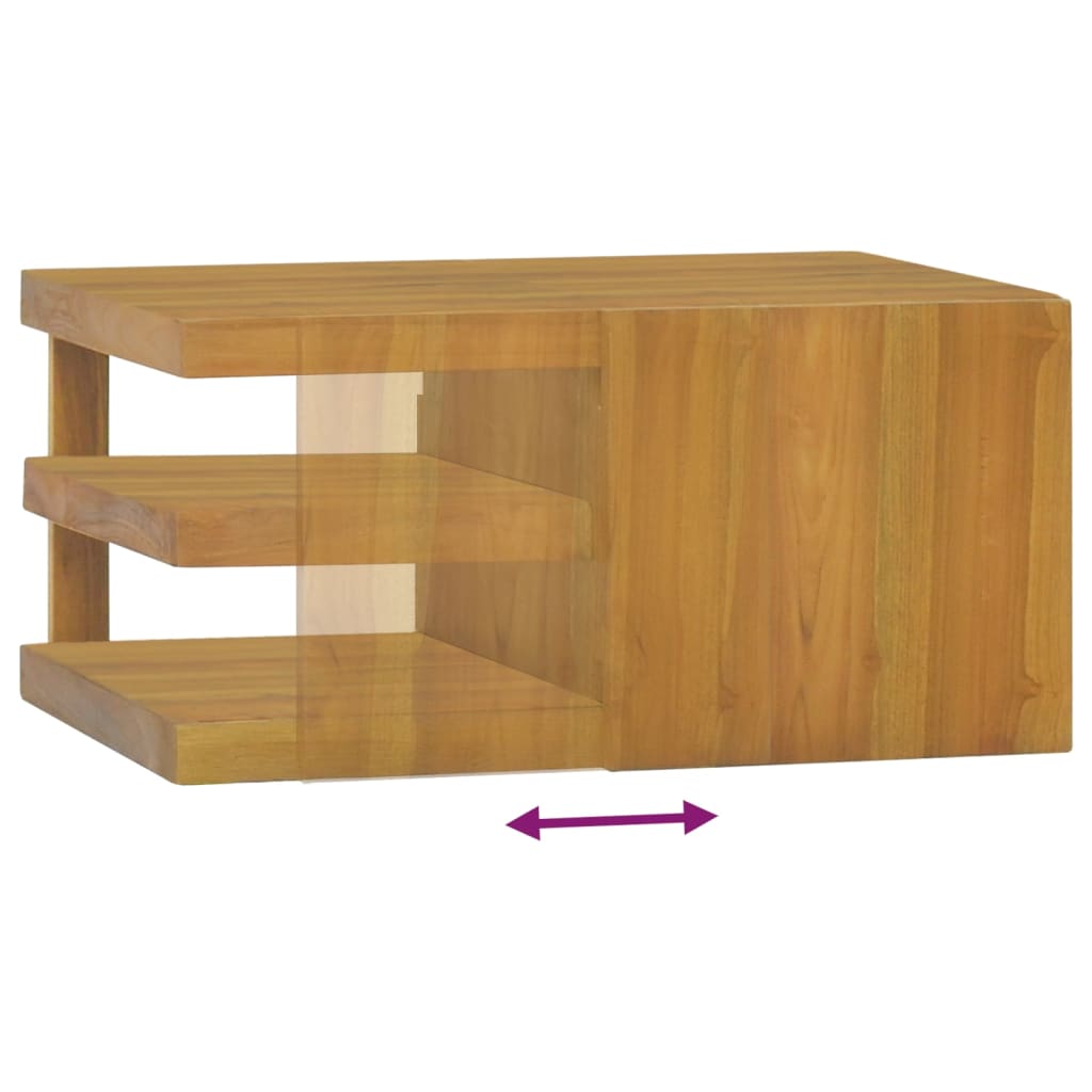 Wand-Badschrank 60x45x30 cm Massivholz Teak