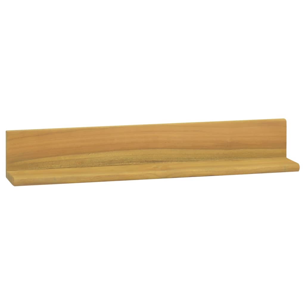 Wandregale 2 Stk. 60x10x10 cm Massivholz Teak