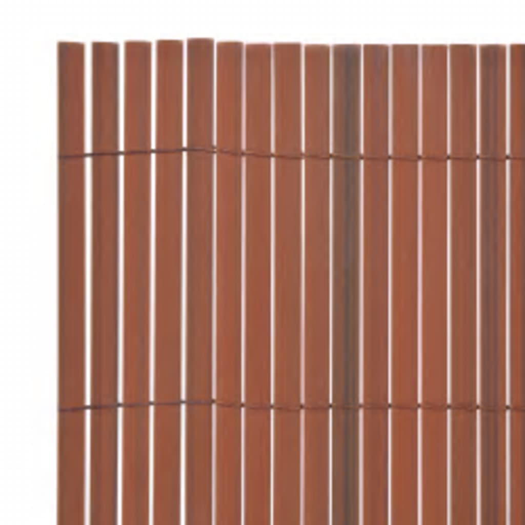 Gartenzaun Doppelseitig 110x300 cm Braun